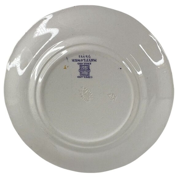 2 Spode Copeland Mayflower Bread & Butter Plates Floral Set 6.5” Made England - Picture 7 of 7
